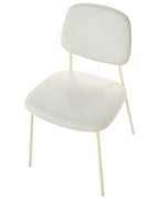 Set of 4 Dining Chairs RILEY Fabric Off-White