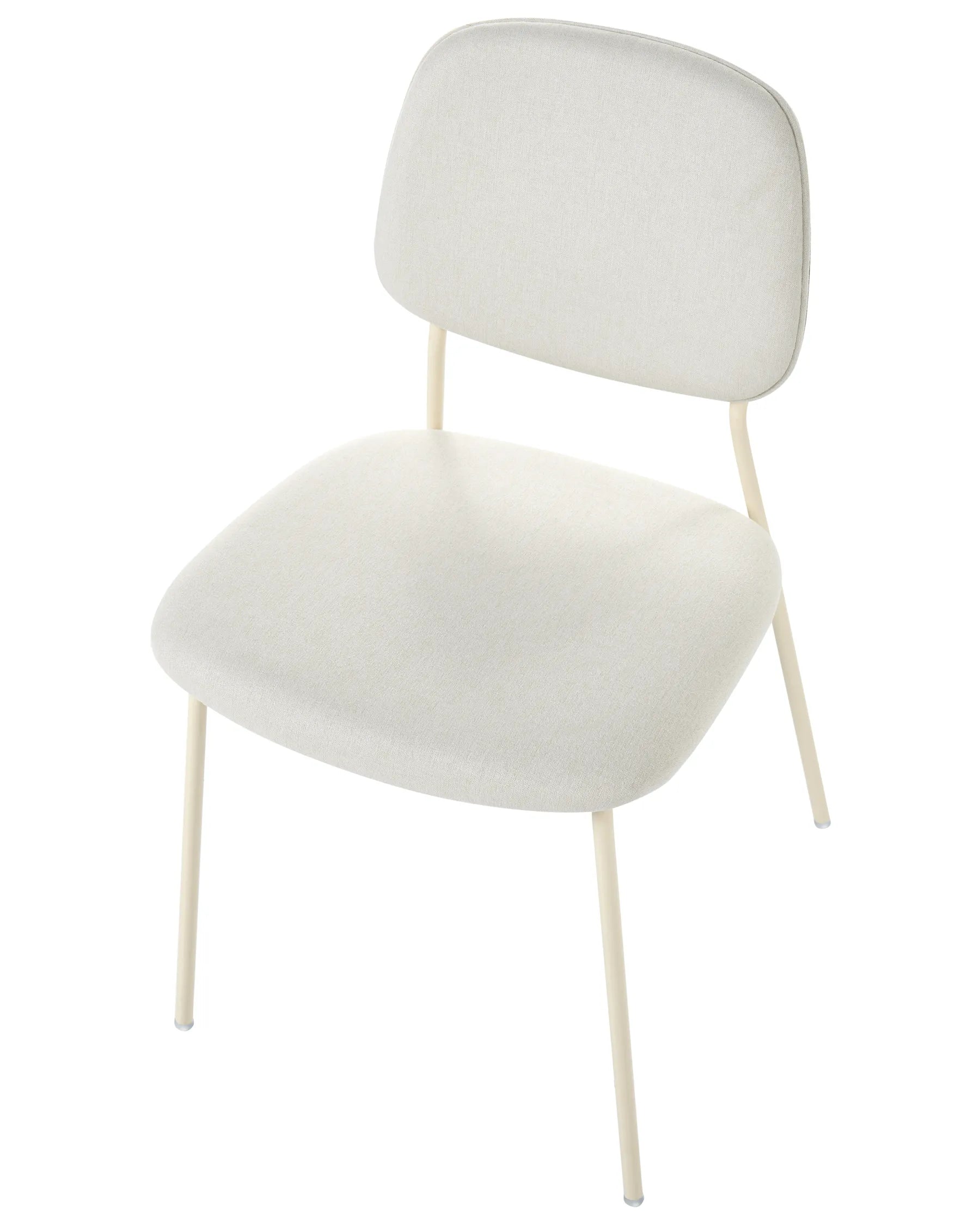 Set of 4 Dining Chairs RILEY Fabric Off-White