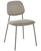 Set of 4 Dining Chairs RILEY Fabric Taupe
