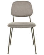 Set of 4 Dining Chairs RILEY Fabric Taupe