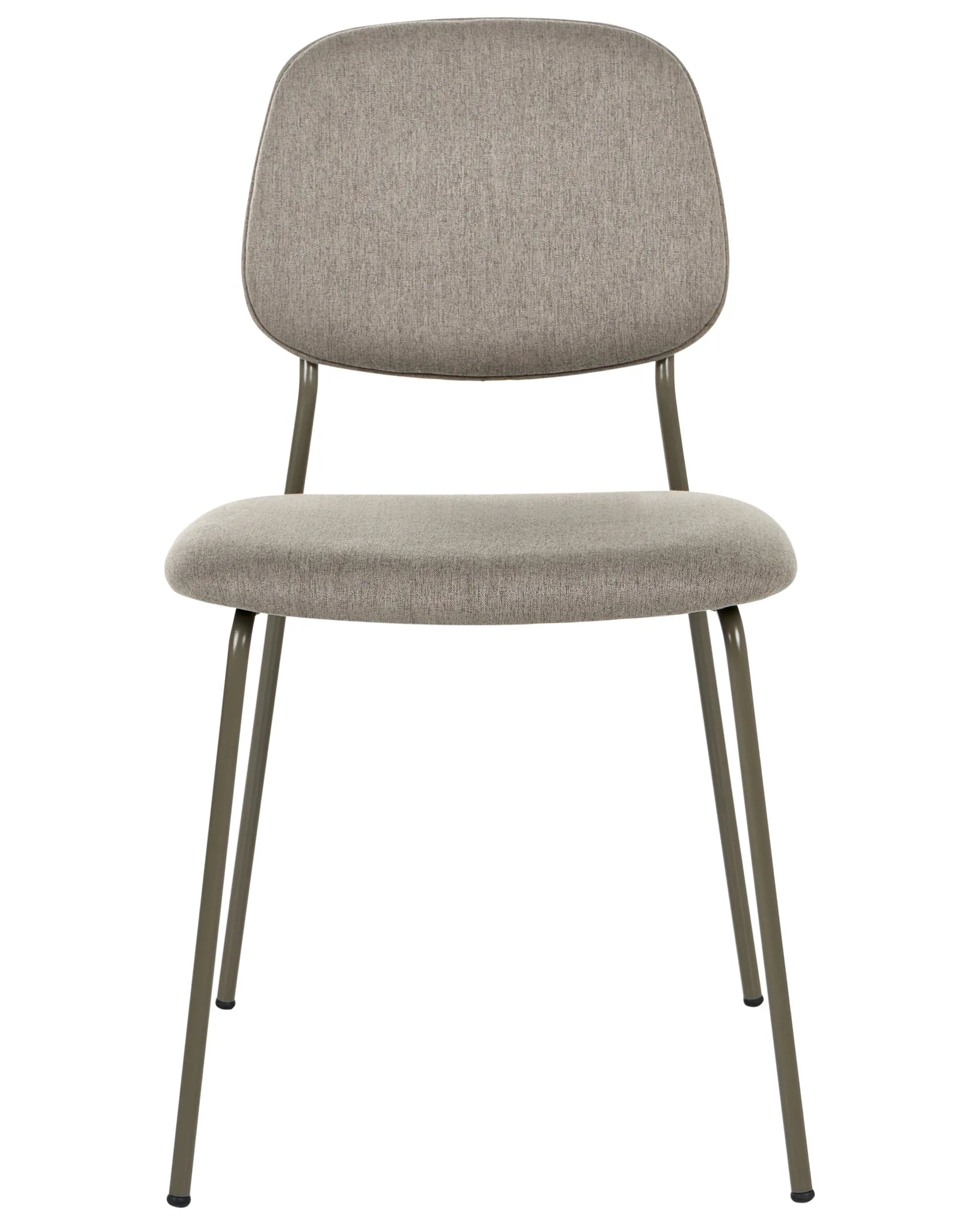 Set of 4 Dining Chairs RILEY Fabric Taupe