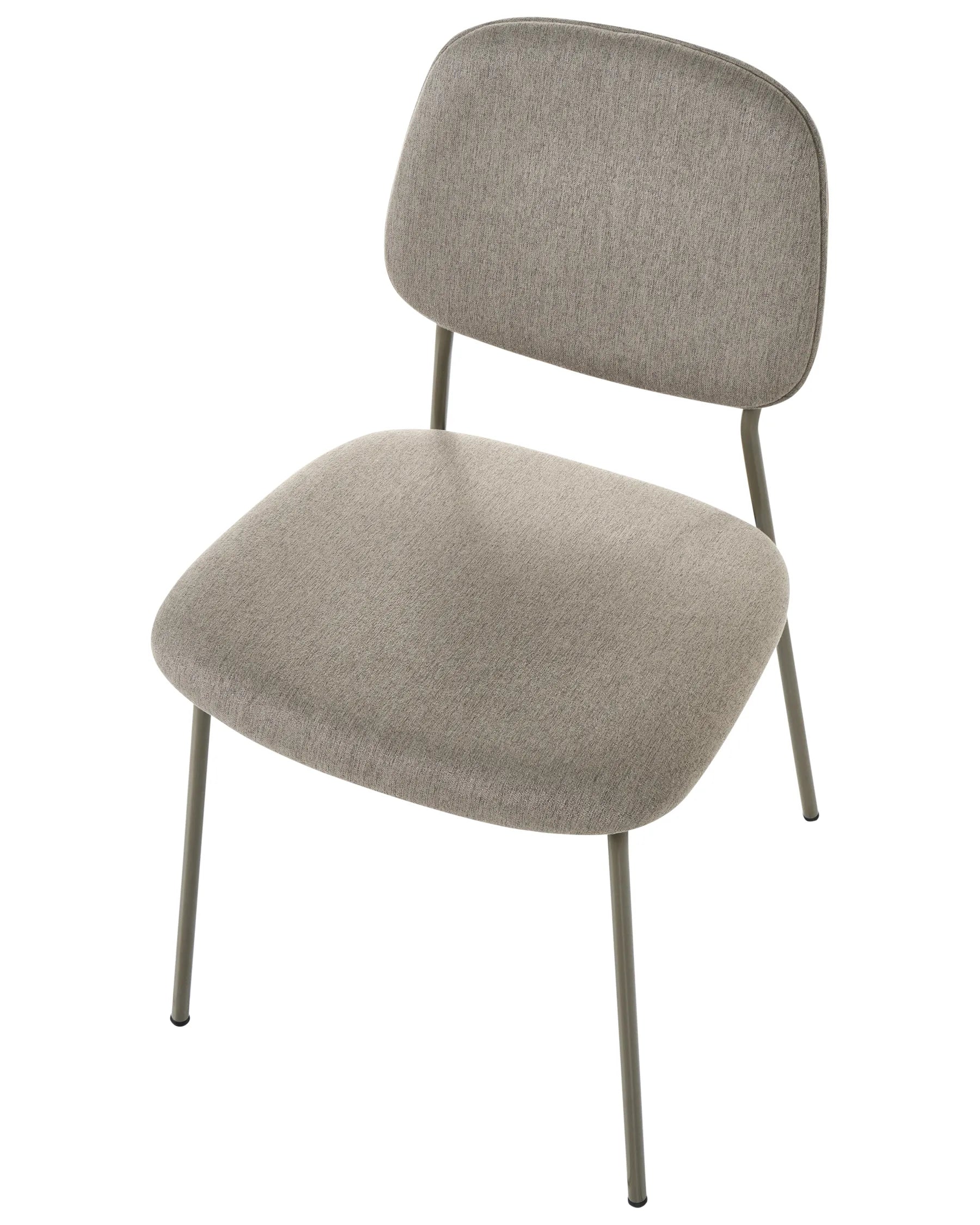 Set of 4 Dining Chairs RILEY Fabric Taupe