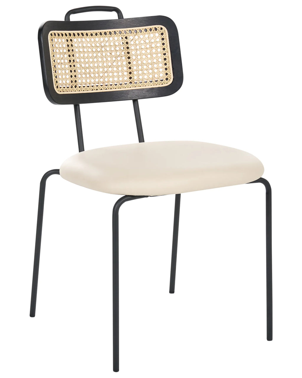 Set of 2 Dining Chairs ADELANTO Metal Light Beige