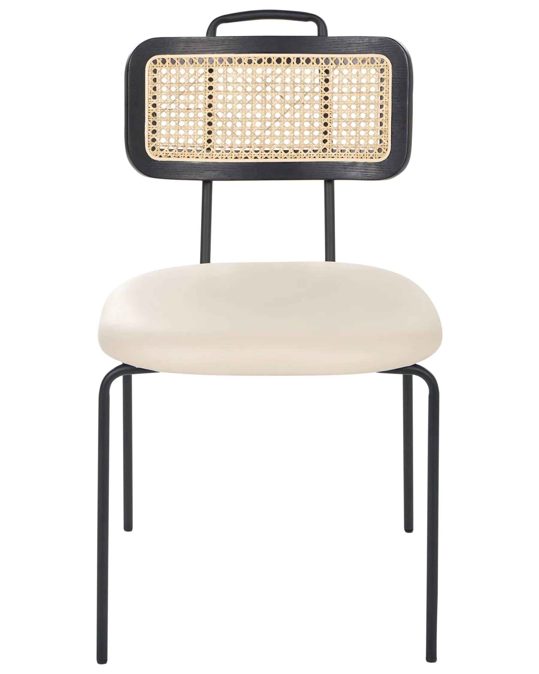 Set of 2 Dining Chairs ADELANTO Metal Light Beige