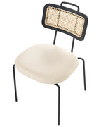 Set of 2 Dining Chairs ADELANTO Metal Light Beige