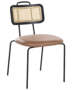 Set of 2 Dining Chairs ADELANTO Metal Brown