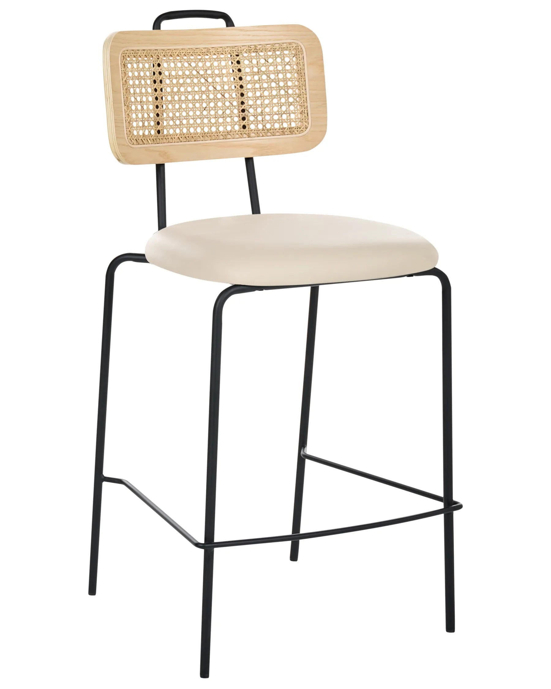 Set of 2 Bar Chairs ADELANTO Light Beige