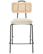 Set of 2 Bar Chairs ADELANTO Light Beige