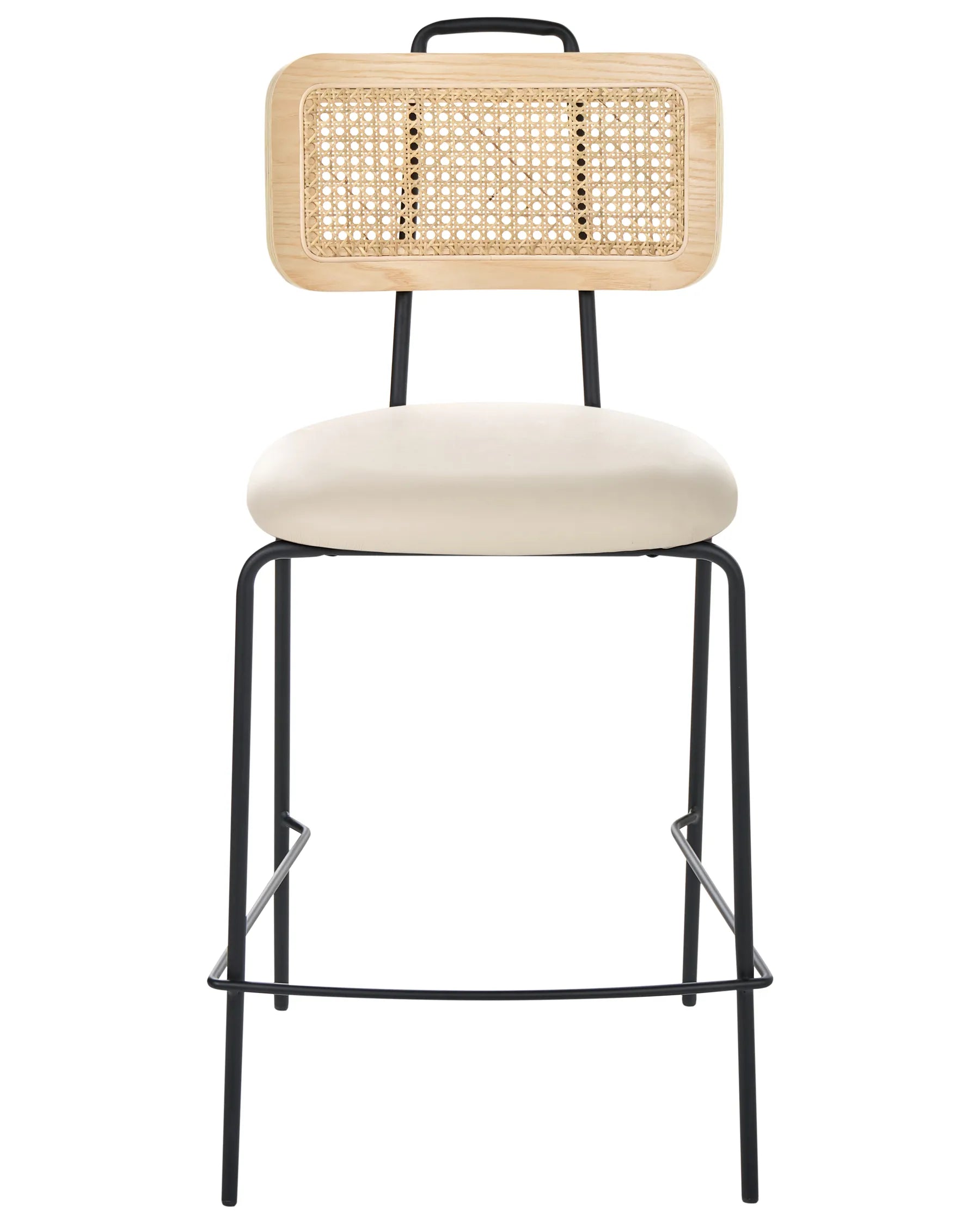 Set of 2 Bar Chairs ADELANTO Light Beige