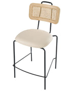 Set of 2 Bar Chairs ADELANTO Light Beige