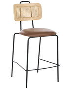 Set of 2 Bar Chairs ADELANTO Brown