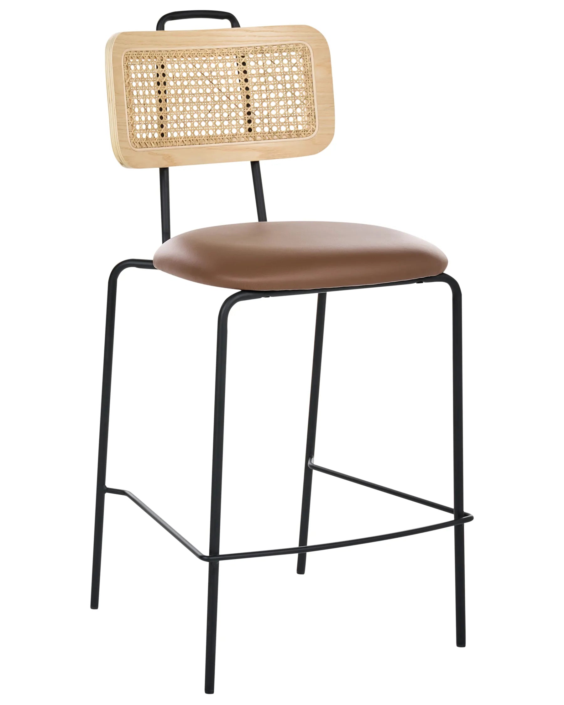Set of 2 Bar Chairs ADELANTO Brown