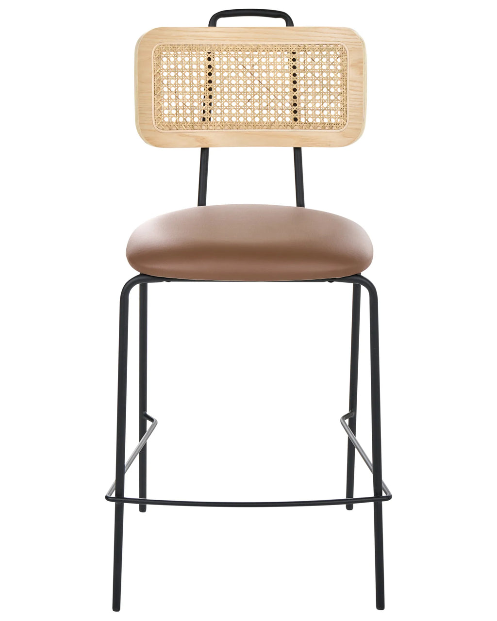 Set of 2 Bar Chairs ADELANTO Brown