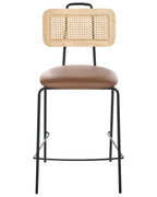 Set of 2 Bar Chairs ADELANTO Brown
