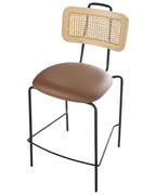Set of 2 Bar Chairs ADELANTO Brown