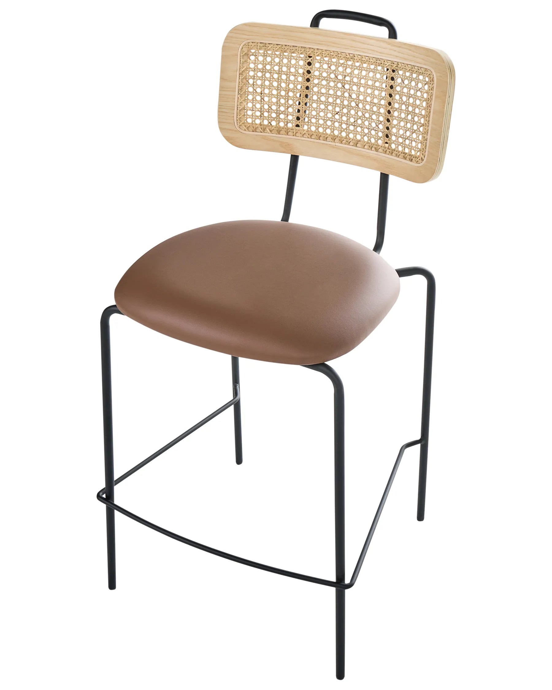 Set of 2 Bar Chairs ADELANTO Brown