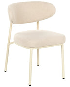 Set of 2 Dining Chairs UNITY Boucle Light Beige