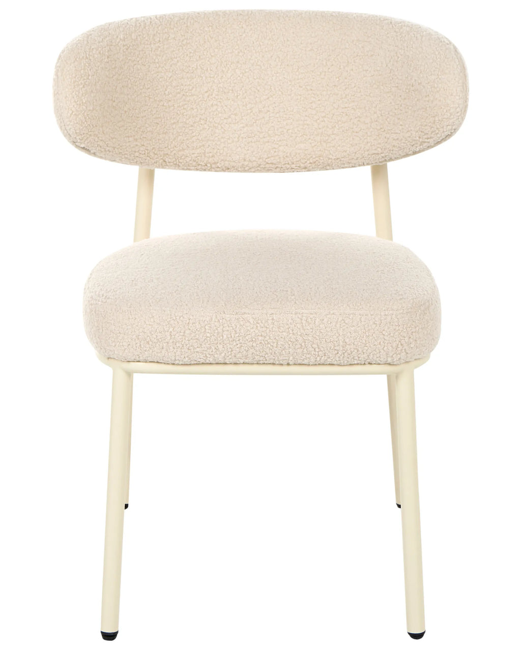 Set of 2 Dining Chairs UNITY Boucle Light Beige