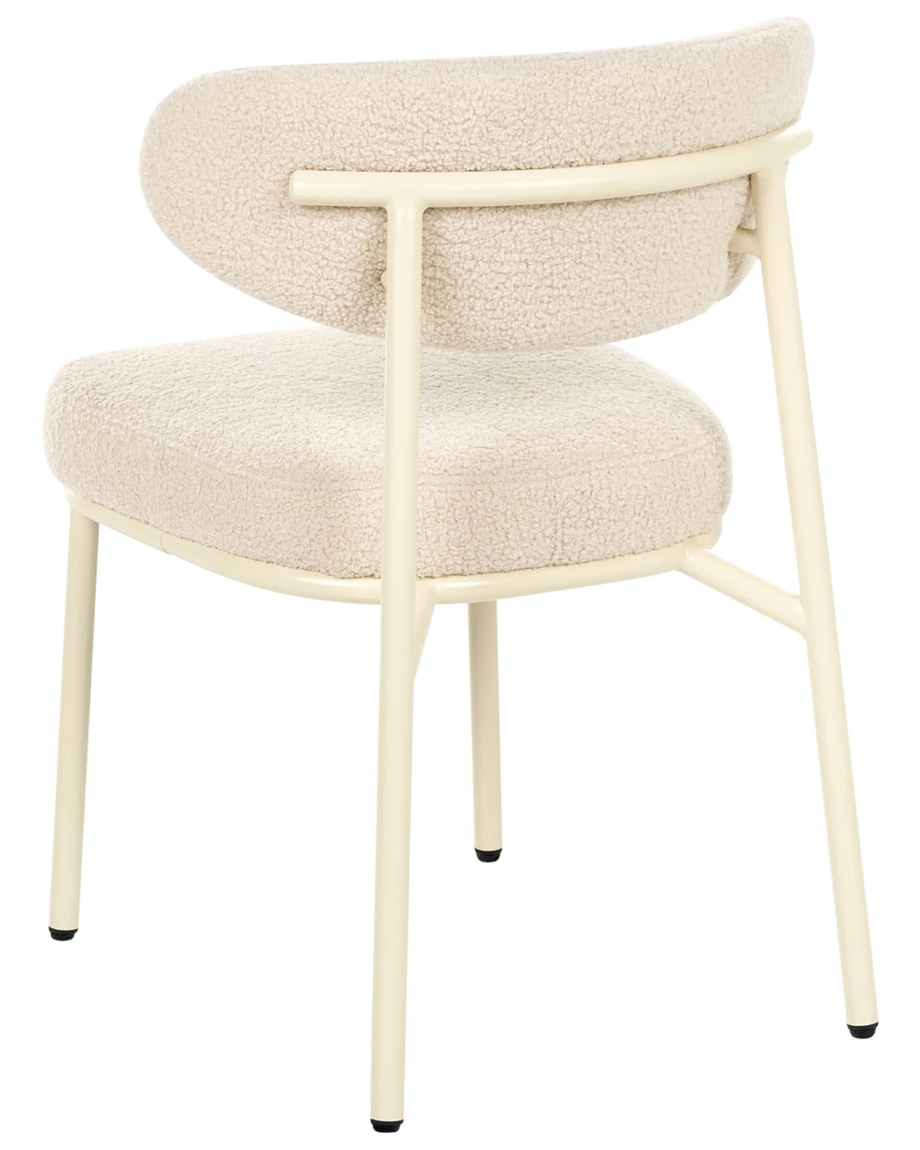Set of 2 Dining Chairs UNITY Boucle Light Beige