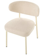 Set of 2 Dining Chairs UNITY Boucle Light Beige