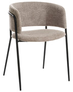Set of 2 Dining Chairs SPRINGER Chenille Taupe