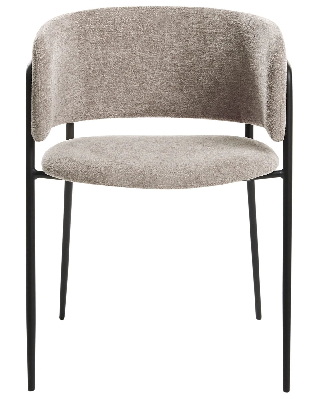Set of 2 Dining Chairs SPRINGER Chenille Taupe