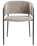 Set of 2 Dining Chairs SPRINGER Chenille Taupe
