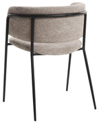 Set of 2 Dining Chairs SPRINGER Chenille Taupe