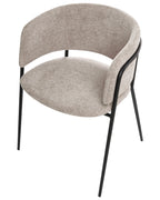 Set of 2 Dining Chairs SPRINGER Chenille Taupe