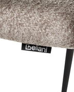 Set of 2 Dining Chairs SPRINGER Chenille Taupe