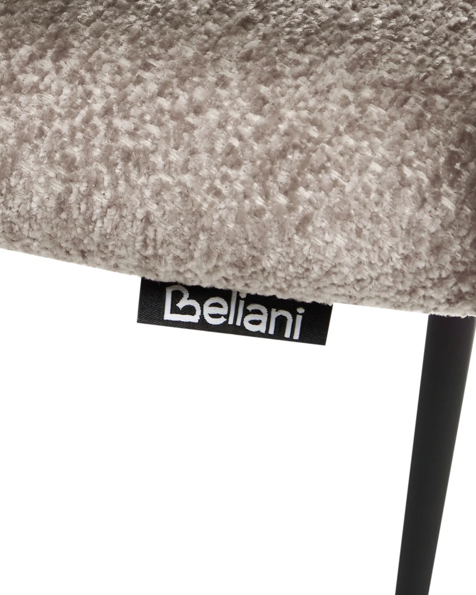 Set of 2 Dining Chairs SPRINGER Chenille Taupe