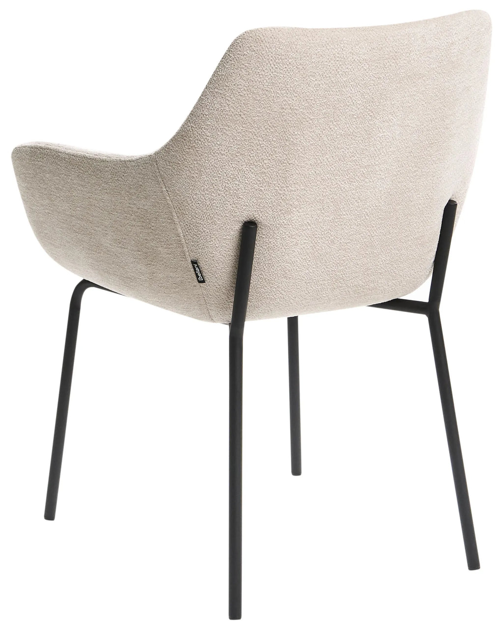 Set of 2 Dining Chairs BOWDON Chenille Light Beige