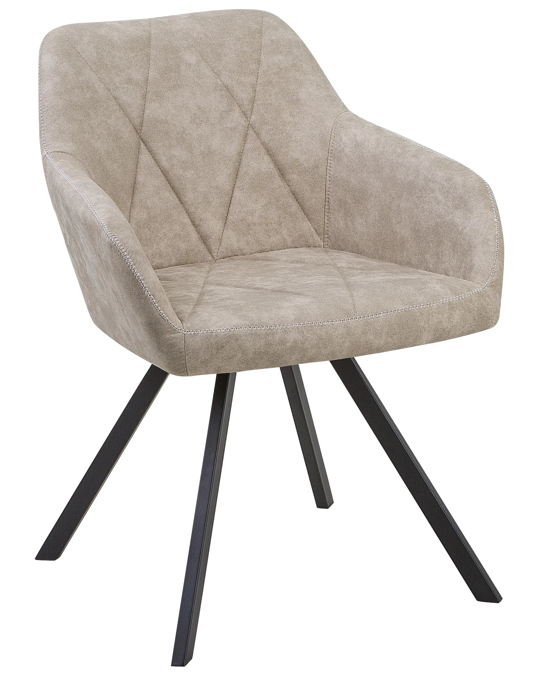 Set of 2 Dining Chairs MONEE Fabric Beige