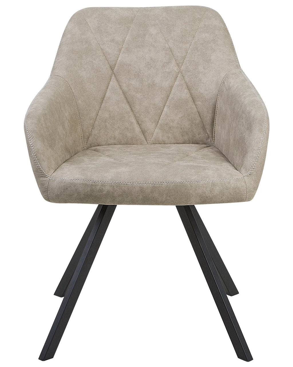 Set of 2 Dining Chairs MONEE Fabric Beige