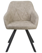 Set of 2 Dining Chairs MONEE Fabric Beige