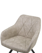 Set of 2 Dining Chairs MONEE Fabric Beige