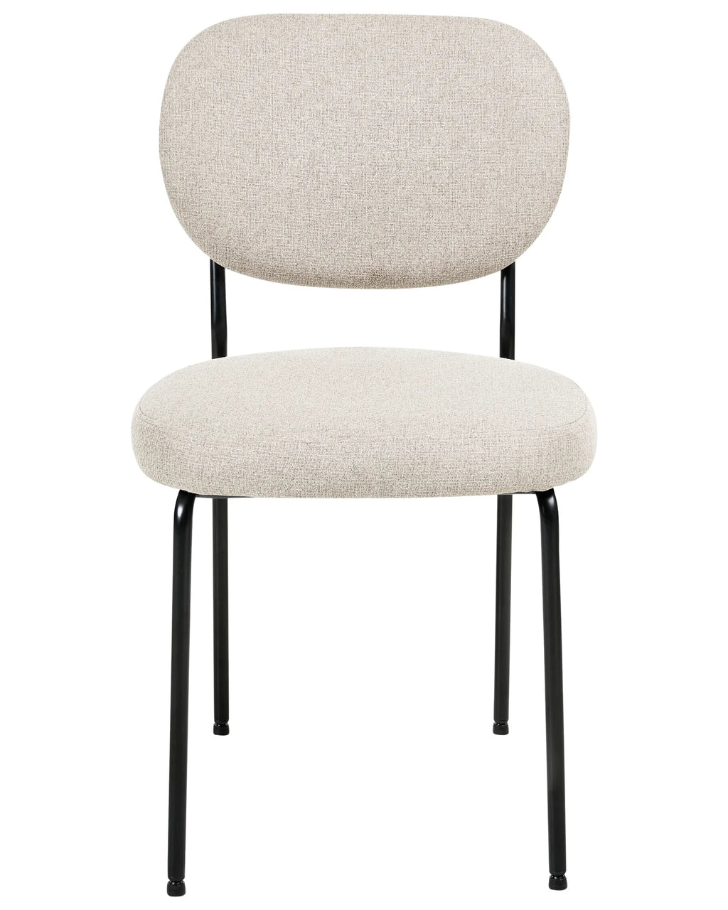 Set of 2 Dining Chairs LOLETA Fabric Light Beige