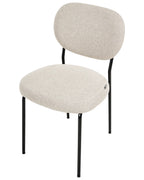 Set of 2 Dining Chairs LOLETA Fabric Light Beige