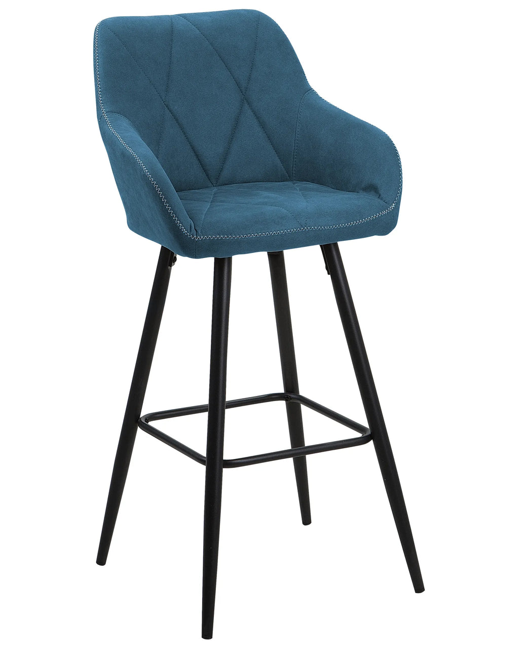 Set of 2 Bar Chairs DARIEN Sea Blue