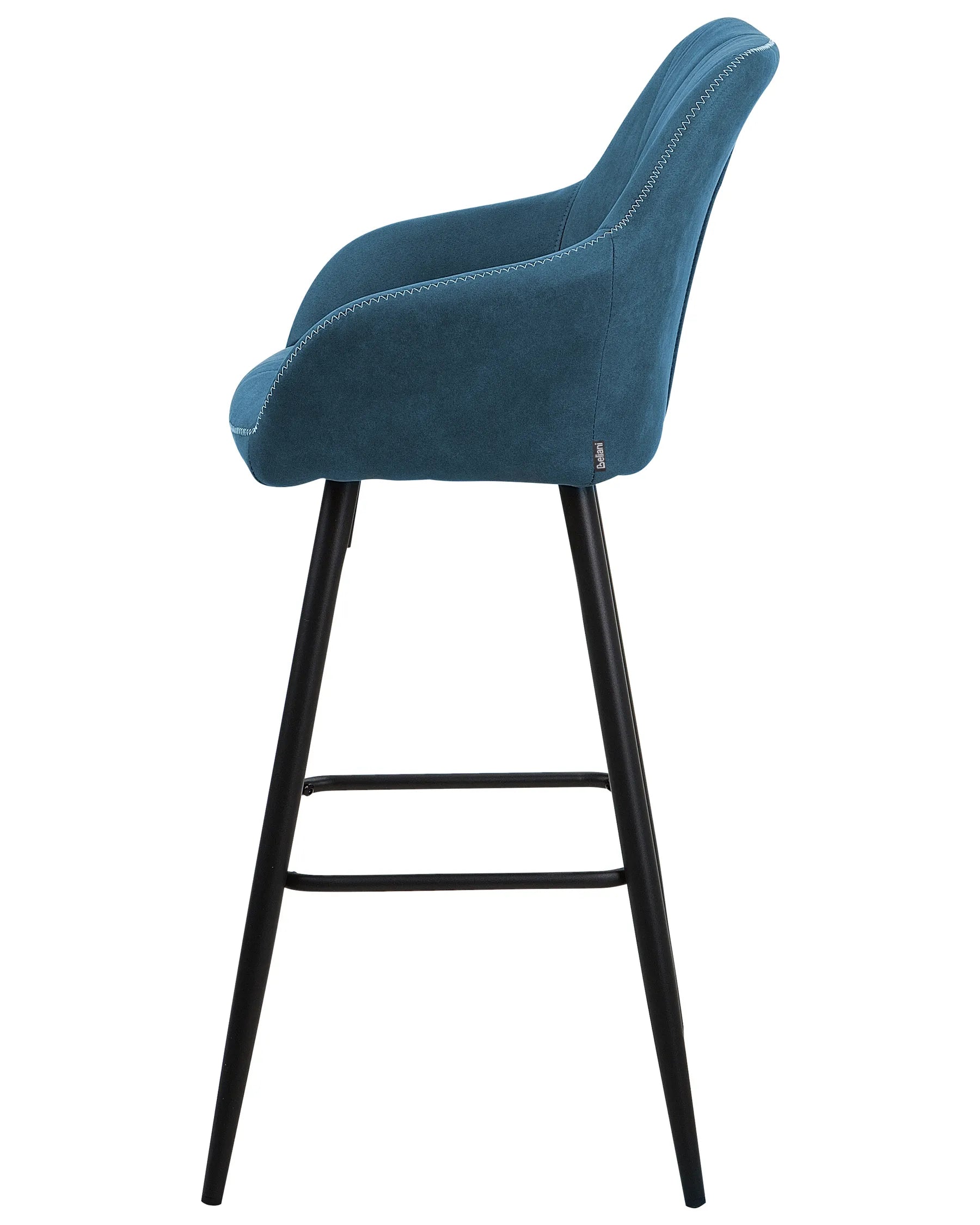 Set of 2 Bar Chairs DARIEN Sea Blue