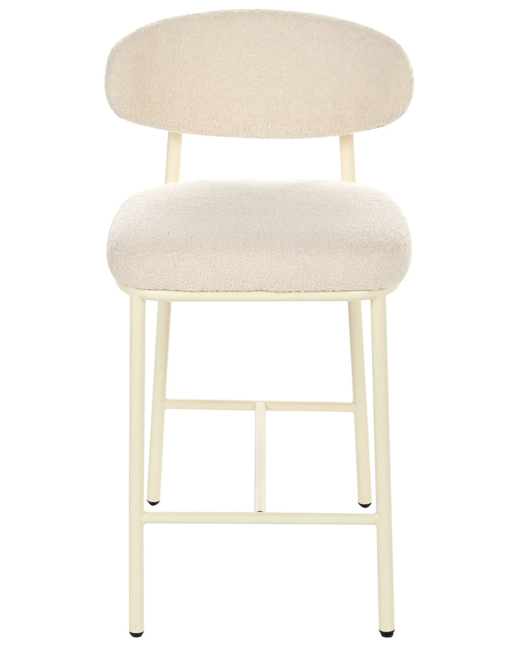 Set of 2 Bar Chairs UNITY Boucle Light Beige