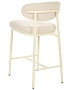 Set of 2 Bar Chairs UNITY Boucle Light Beige
