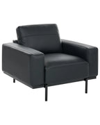 Armchair SOVIK Faux Leather Black