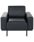 Armchair SOVIK Faux Leather Black