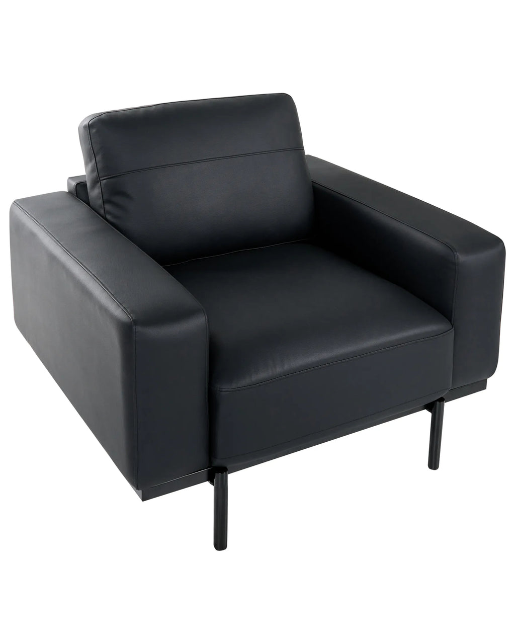 Armchair SOVIK Faux Leather Black