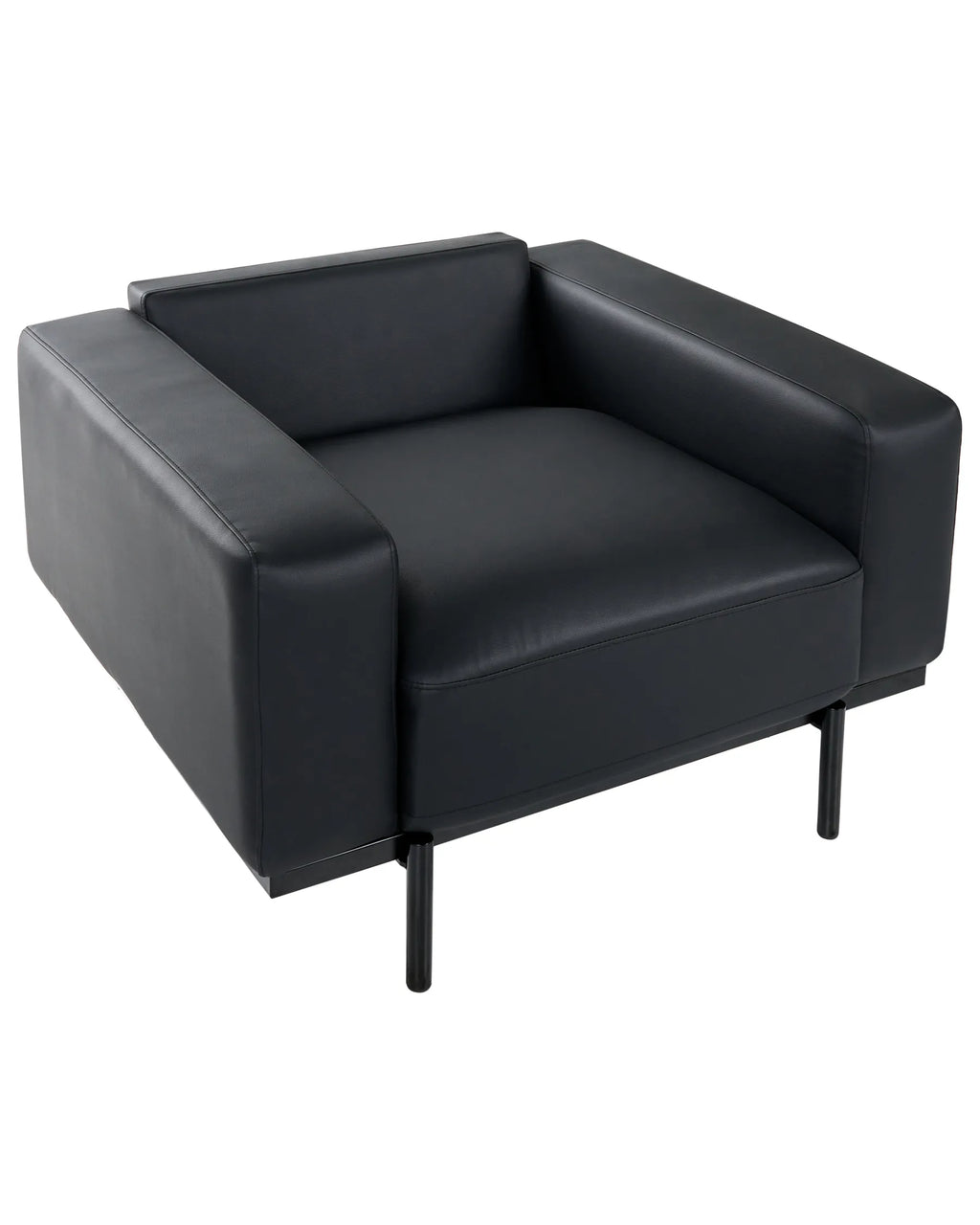 Armchair SOVIK Faux Leather Black