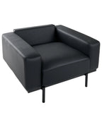 Armchair SOVIK Faux Leather Black