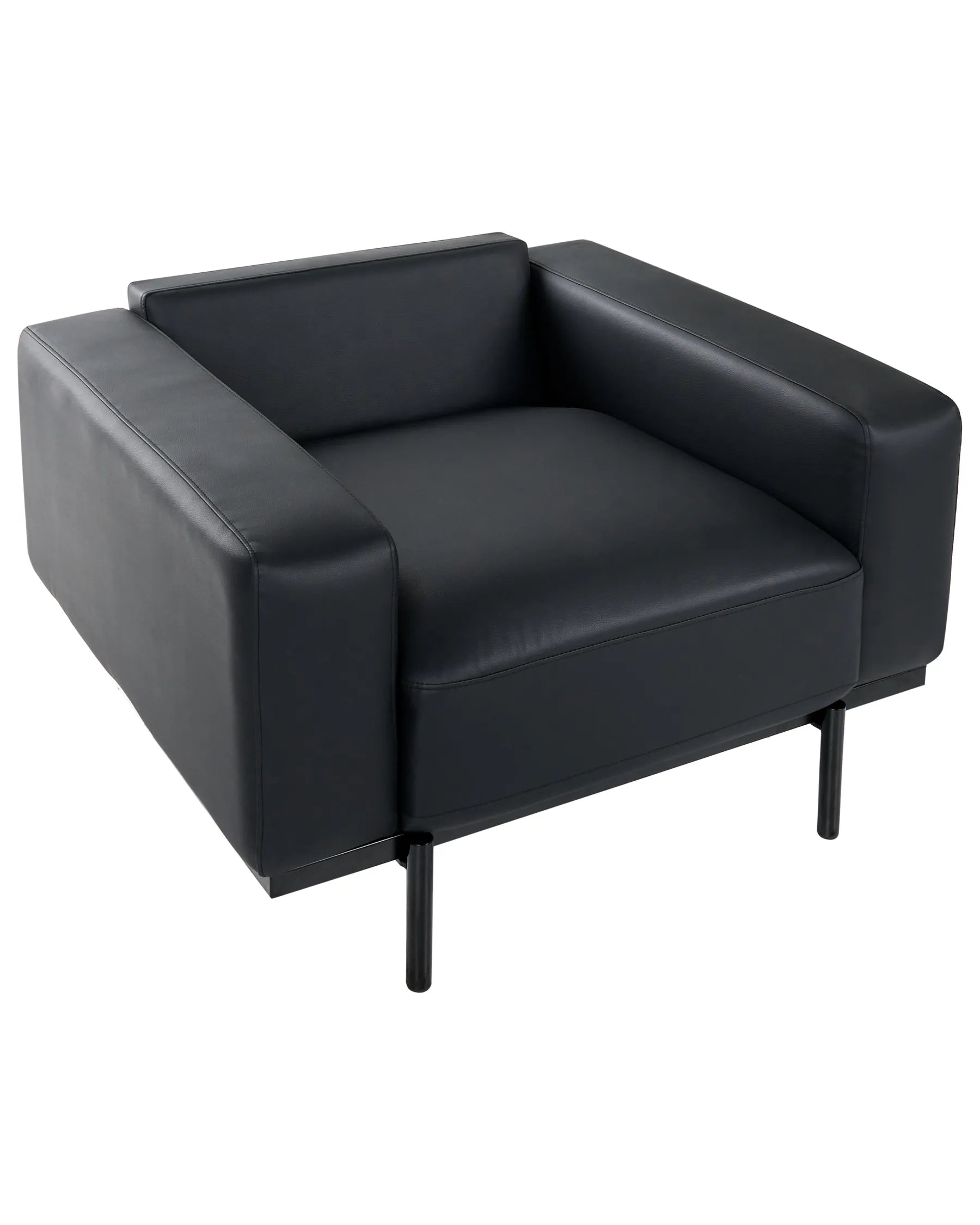 Armchair SOVIK Faux Leather Black