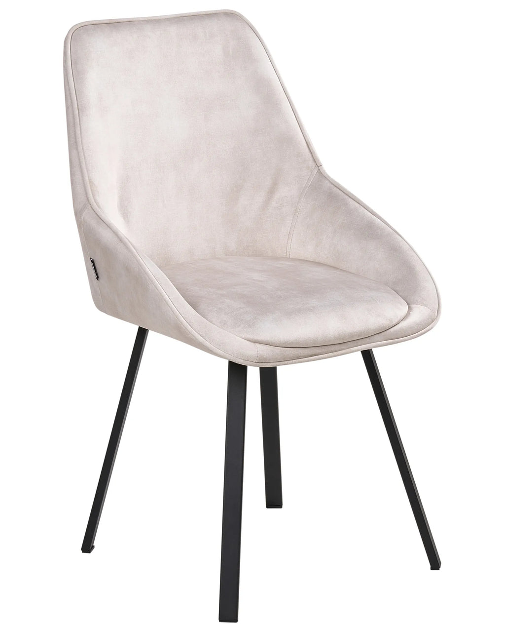 Set of 2 Dining Chairs Swivel TERLTON Velvet Light Beige