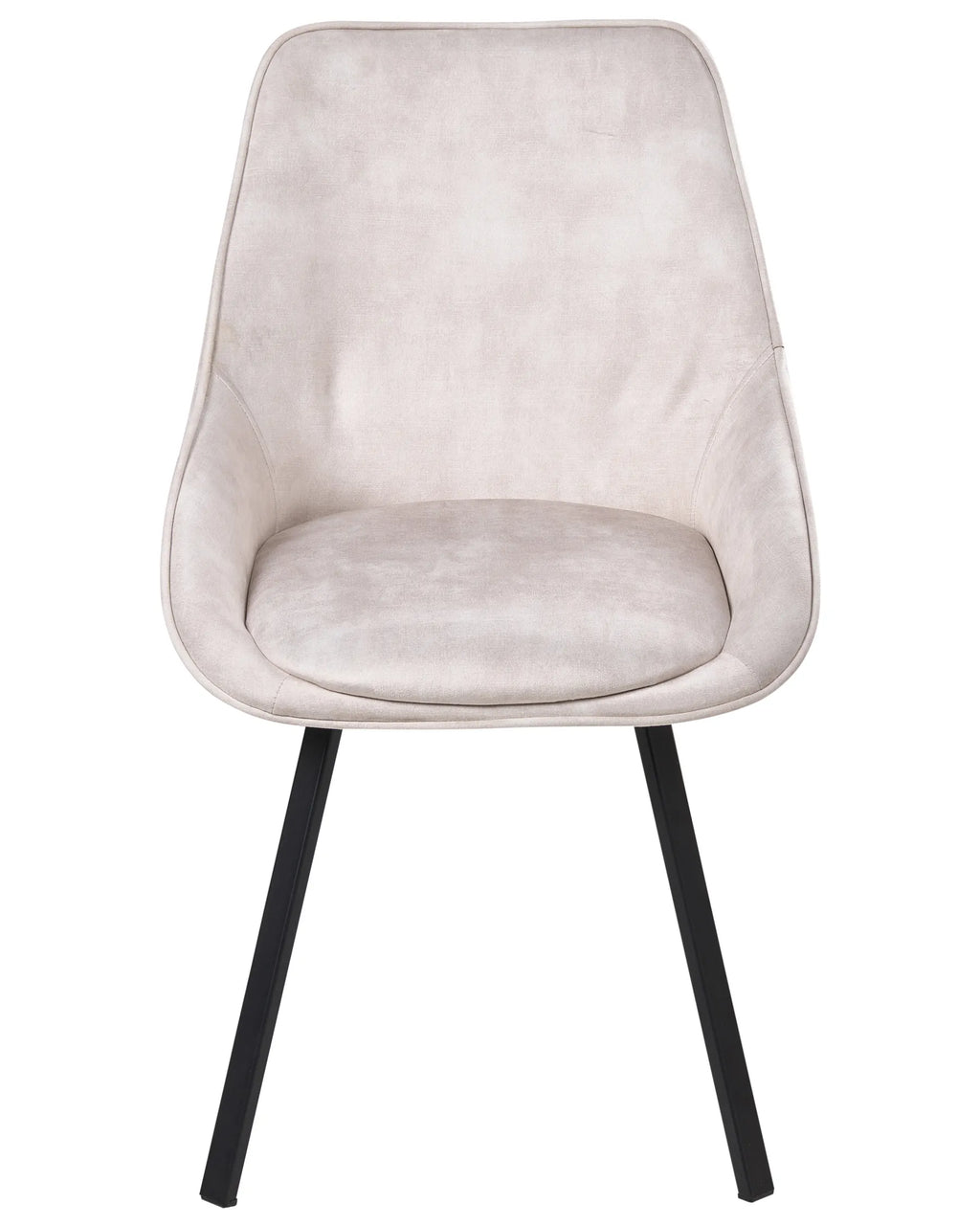 Set of 2 Dining Chairs Swivel TERLTON Velvet Light Beige